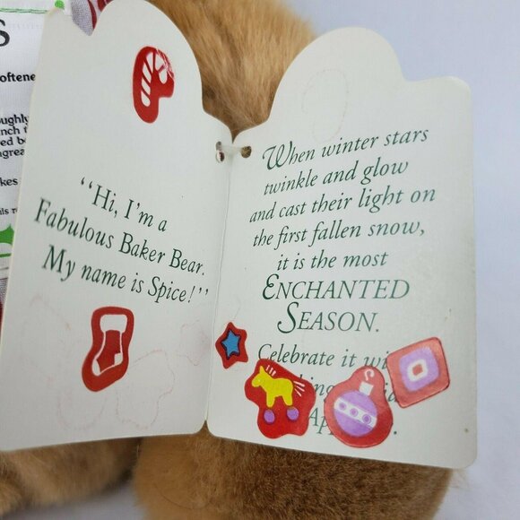 Vintage Applause Fabulous Baker Bear Spice 11 in Plush Christmas Cookie Cutter - Picture 8 of 12